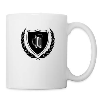 bier wappen - Tasse - Weiß - Rechts