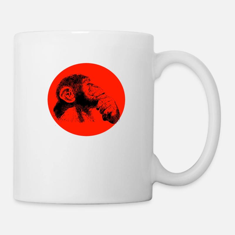 Think monkey chimpanzee - Mug - white
