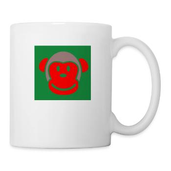 Glücklicher Affe Happy Monkey - Tasse - Weiß - Rechts
