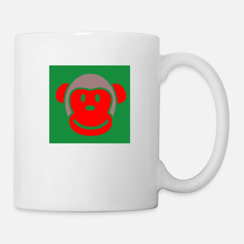 Glücklicher Affe Happy Monkey - Tasse - Weiß