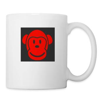 Glücklicher Affe Happy Monkey - Tasse - Weiß - Rechts