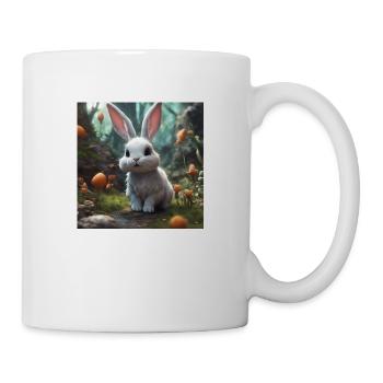 lapin mignon - Mug blanc - blanc - Droite