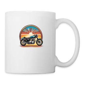 Retro Reverie: Iconic Motorcycle - Mug - white - Right