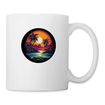 Exotic time-out: tropical holiday on the beach - Mug - white - Right