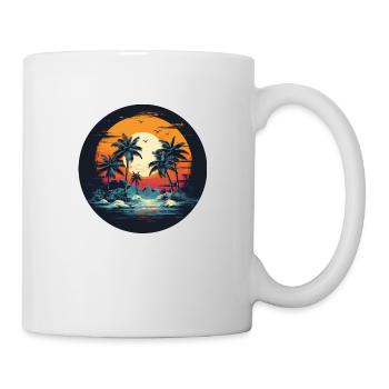 Strandurlaub im Design: Tropenflair zum Anziehen - Tasse - Weiß - Rechts