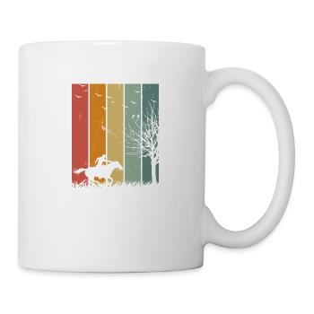 Retro Pferd Pferd - Tasse - Weiß - Rechts