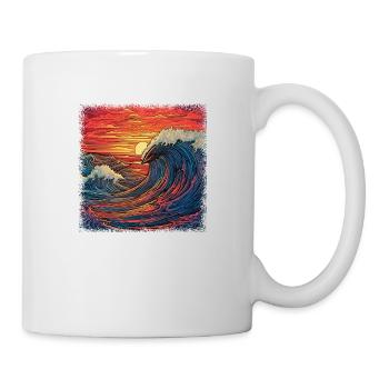 Cadeau Idée cadeau Drapeau Américain T-shirts de pêche Happy - Mug blanc - blanc - Droite