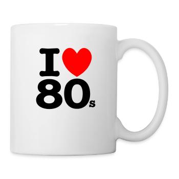 i love 80s - Tasse - Weiß - Rechts