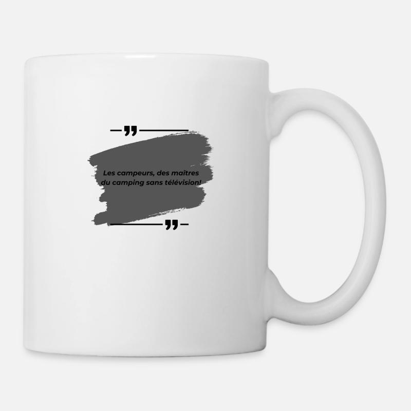 Campers, masters of camping without TV - Mug - white