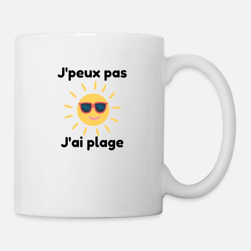 J'peux pas j'ai plage - Mug blanc - blanc