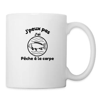 J'peux pas j'ai pêche à la carpe - Mug blanc - blanc - Droite