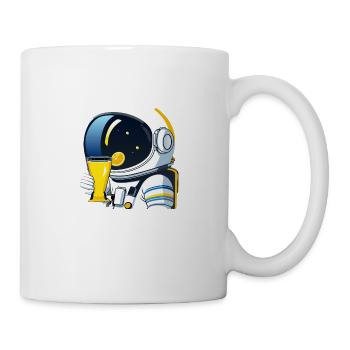 astronaut drinks lemon tea - Tasse - Weiß - Rechts