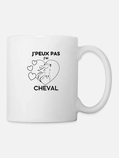 J'peux pas j'ai cheval - Mug blanc - blanc