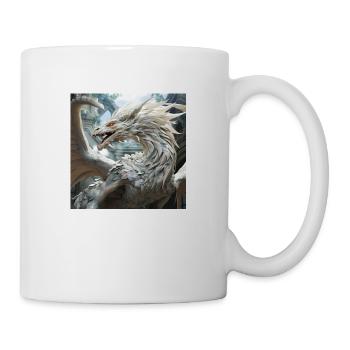 Weißer Drache - Tasse - Weiß - Rechts