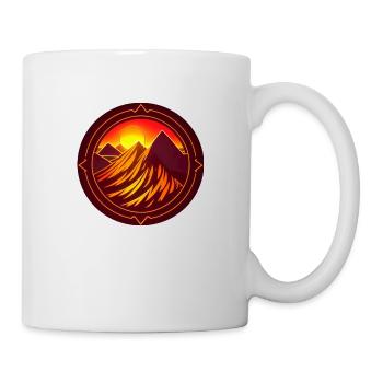 Sonnenuntergang in den Bergen - Tasse - Weiß - Rechts