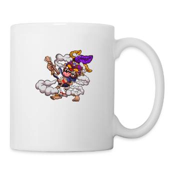 Tiki Maske spielt Gitarre - Tasse - Weiß - Rechts