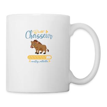 bientôt chasseur t-shirt chasseur sanglier - Mug blanc - blanc - Droite