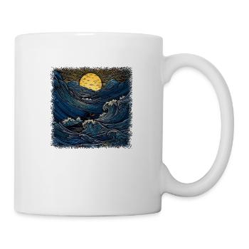 animal duckling bathing sayings hunting - Tasse - Weiß - Rechts