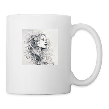 One Line Woman - Mug - white - Right