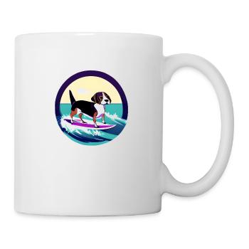 Surfer Dogs Surfboard Surfing Dog Surfer - Mug - white - Right