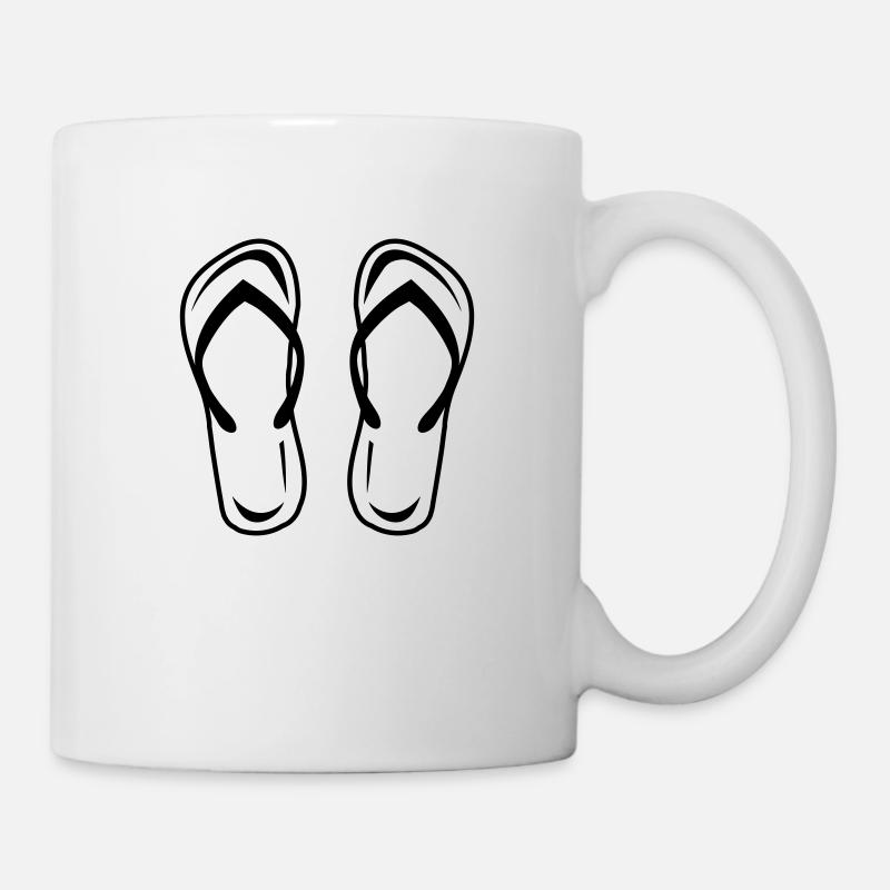 Tongs - Mug blanc - blanc