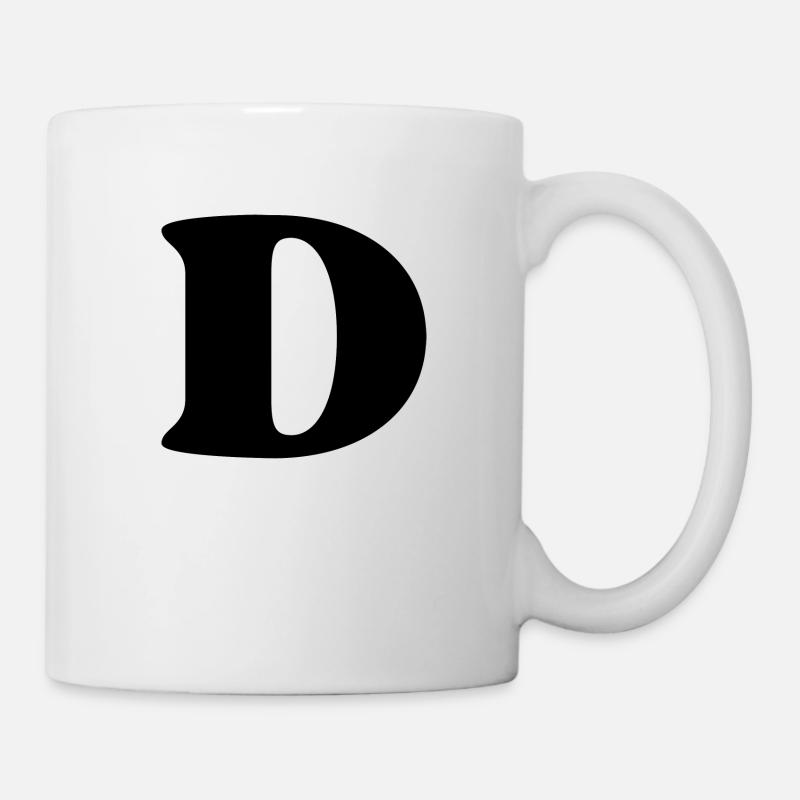 Buchstabe d - Tasse - Weiß
