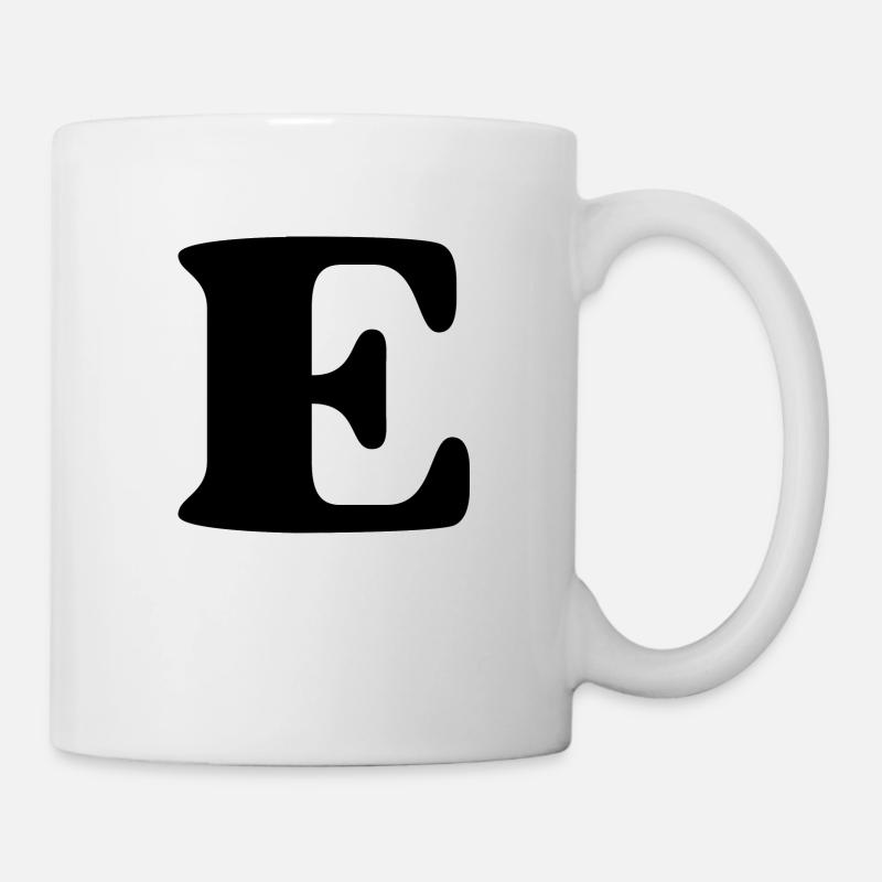 Buchstabe e - Tasse - Weiß