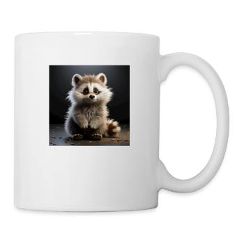 Waschbär - Tasse - Weiß - Rechts