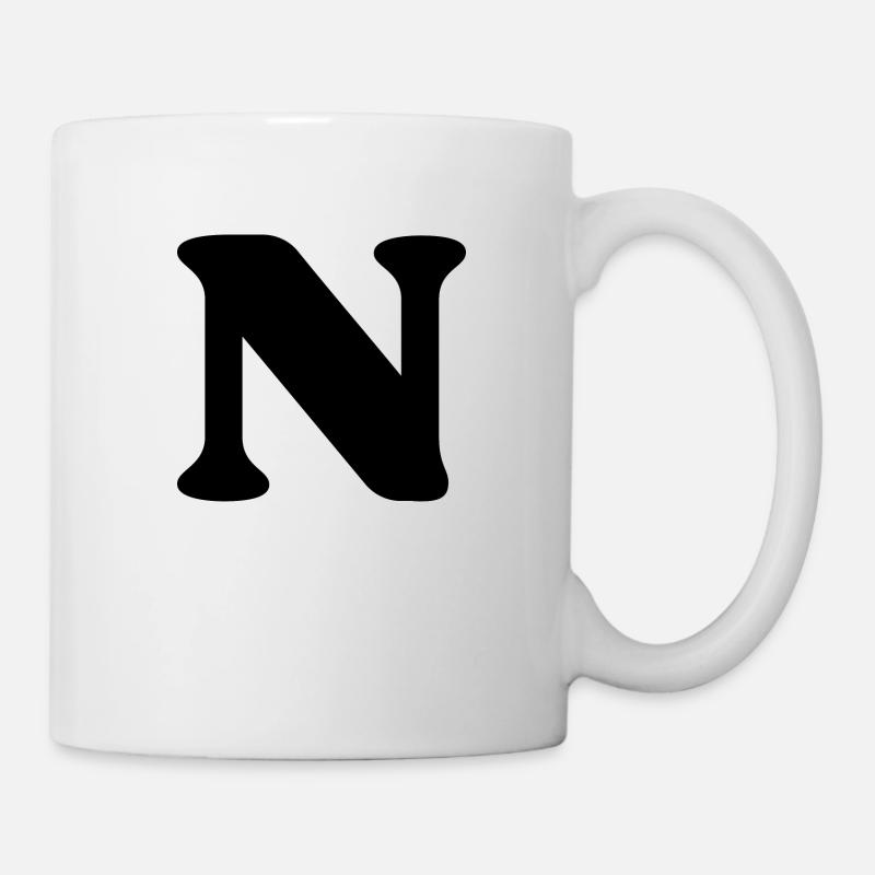 Buchstabe n - Tasse - Weiß