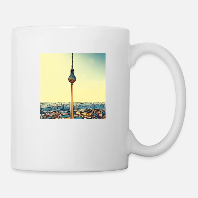 Berliner Fernsehturm - Tasse - Weiß