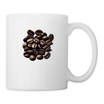 Café cadeau Grain de café Tasse de café Caféine - Mug blanc - blanc - Droite