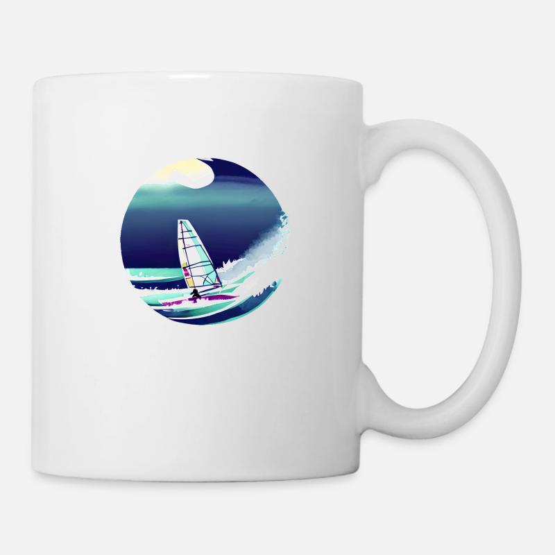 Planche à voile Kitesurfers Windsurfers Kitesurf - Mug blanc - blanc