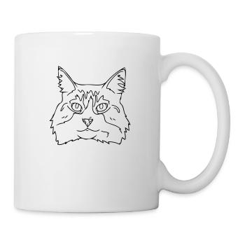 Katze - Tasse - Weiß - Rechts
