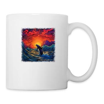 catfish tshirts beach cute dolphin present happy - Tasse - Weiß - Rechts