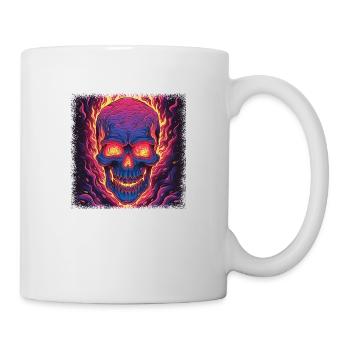 skull cage balloons birthday present idea anatomy - Mug - white - Right