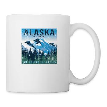 Alaska it's where the Adventure begins - Mug - white - Right