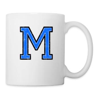 M - Letter / College Style - Mug - white - Right