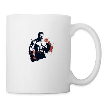 muscular boxer - Mug - white - Right