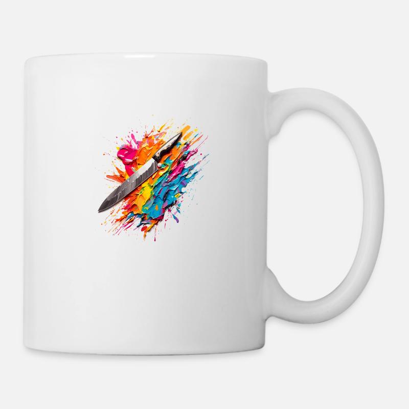 Kniv kunst - Kop/krus - hvid