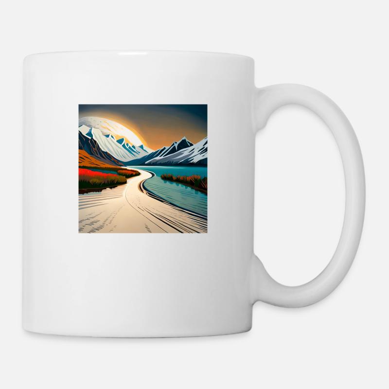 Landscape trails - Mug - white