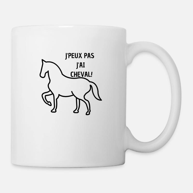 J'PEUX PAS J'AI CHEVAL - Mug blanc - blanc