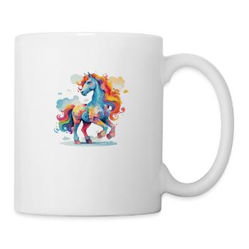 das bunte Pony - Tasse - Weiß - Rechts