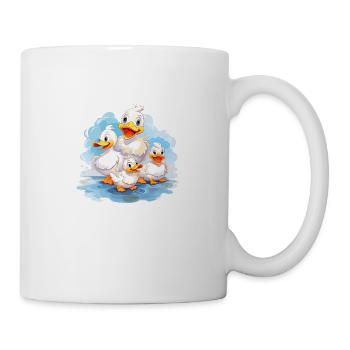 Canards joyeux - Mug blanc - blanc - Droite