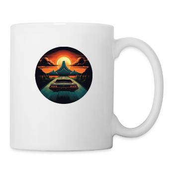 Retro classic cars in nature - Mug - white - Right