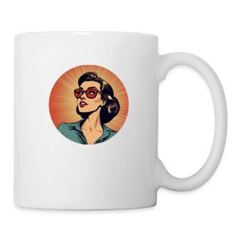 Le pouvoir des femmes dans le design rétro - Mug blanc - blanc - Droite