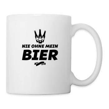 nie ohne mein bier - Tasse - Weiß - Rechts