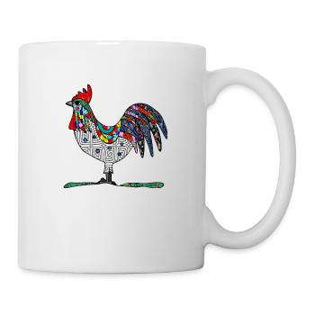 Hahn - Tasse - Weiß - Rechts