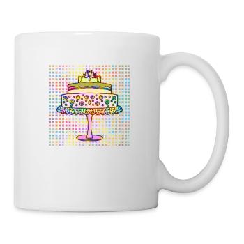 Kuchen - Tasse - Weiß - Rechts