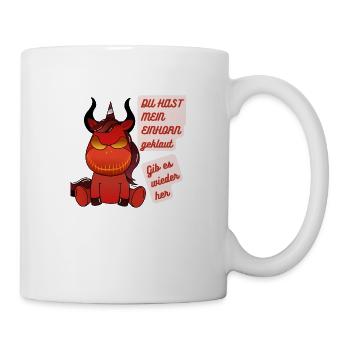 DU hast mein Einhorn geklaut - Tasse - Weiß - Rechts