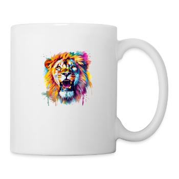 colorful lion - Mug - white - Right